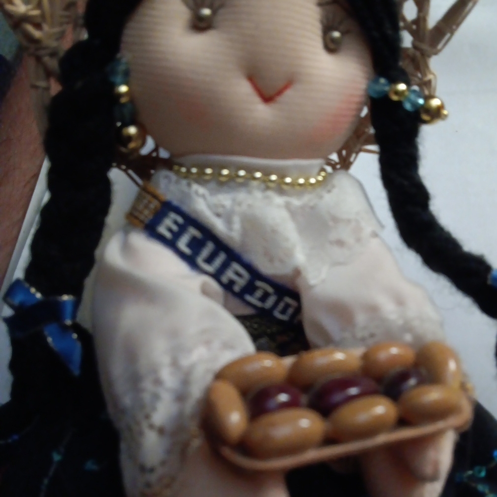 Ecuadorian Doll with Braids and Beads Miss Equador